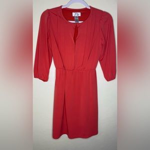 Orange 3/4 Sleeve Mini Dress